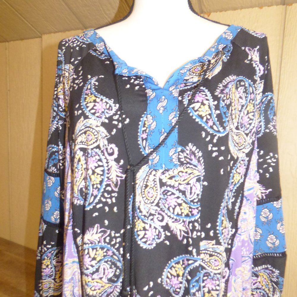 Style & Co Printed Split-Neck Top, - Picture 5 of 15